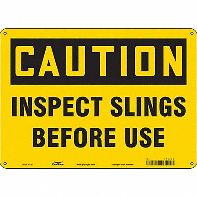 Safety Sign 14 Wx10 H 0.055 Thickness