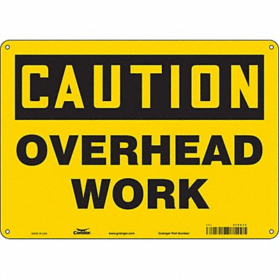 Safety Sign 14 Wx10 H 0.055 Thickness