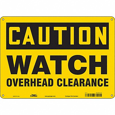 Safety Sign 14 Wx10 H 0.055 Thickness