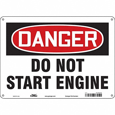 Safety Sign 14 W 10 H 0.055 Thickness