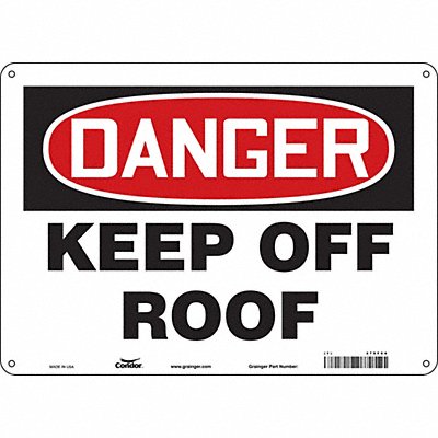 Safety Sign 14 W 10 H 0.055 Thickness