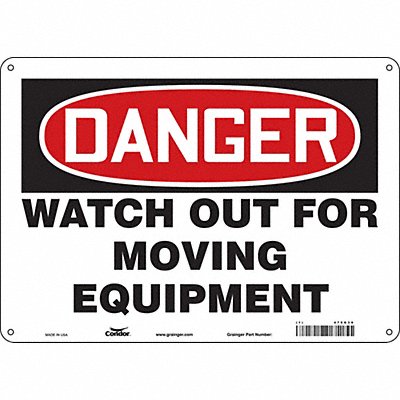 Safety Sign 14 W 10 H 0.055 Thickness