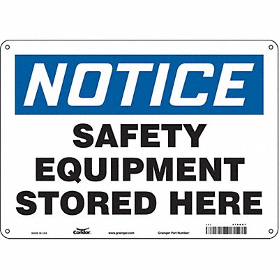 Safety Sign 14 W 10 H 0.055 Thickness
