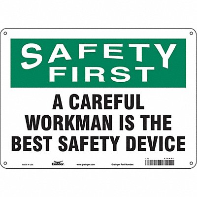 Safety Sign 14 W 10 H 0.055 Thickness