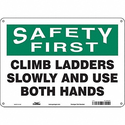 Safety Sign 14 W 10 H 0.055 Thickness