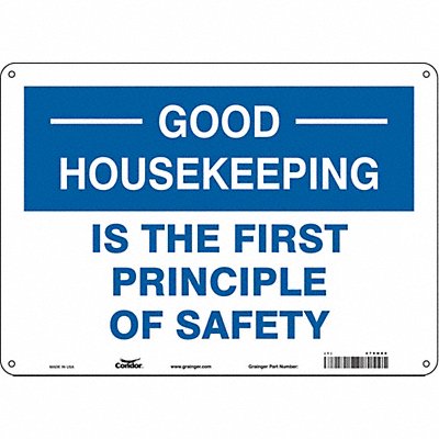 Safety Sign 14 W 10 H 0.055 Thickness