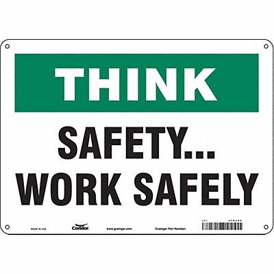 Safety Sign 14 W 10 H 0.055 Thickness