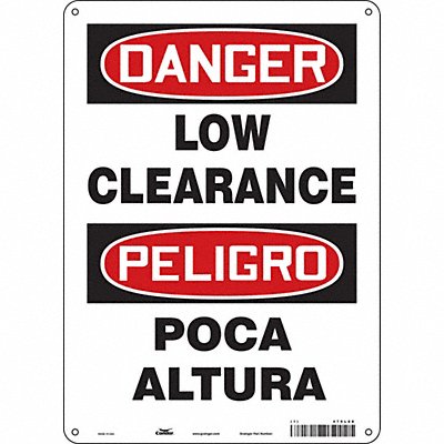 Safety Sign 10 W 14 H 0.055 Thickness