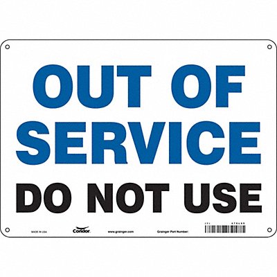 Safety Sign 14 W 10 H 0.055 Thickness