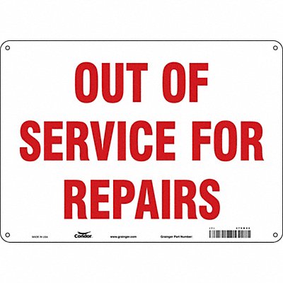 Safety Sign 14 W 10 H 0.055 Thickness