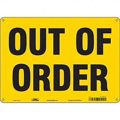 Safety Sign 14 W 10 H 0.055 Thickness