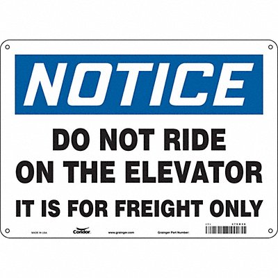 Safety Sign 14 W 10 H 0.055 Thickness