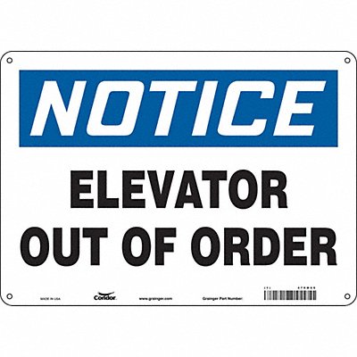 Safety Sign 14 W 10 H 0.055 Thickness