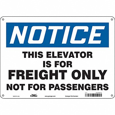 Safety Sign 14 W 10 H 0.055 Thickness