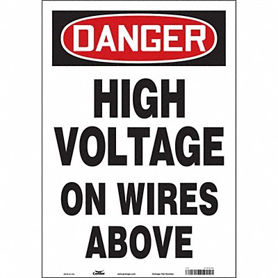 Safety Sign 14 Wx20 H 0.004 Thickness