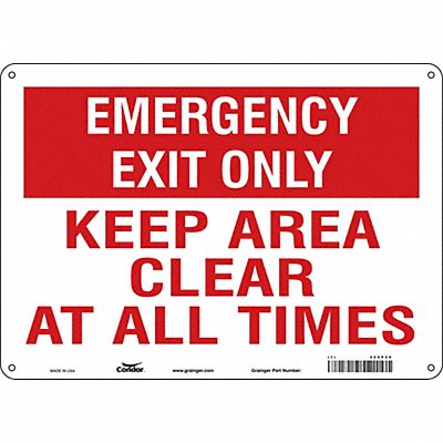Safety Sign 14 Wx10 H 0.055 Thickness