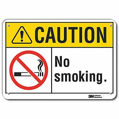 Caution Sign 14 W 10 H 0.055 Thick