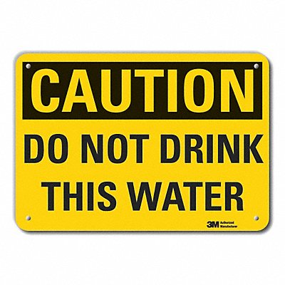 Caution Sign 14 W 10 H 0.055 Thick