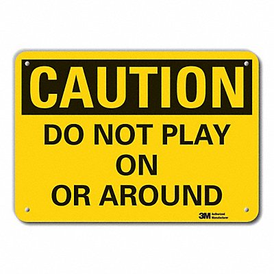 Caution Sign 14 W 10 H 0.055 Thick
