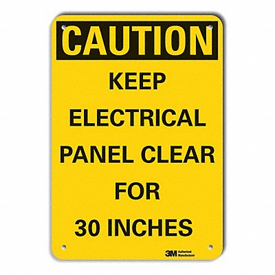 Caution Sign 10 W 14 H 0.055 Thick