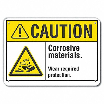 Caution Sign 14 W 10 H 0.055 Thick