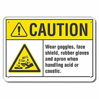 Caution Sign 14 W 10 H 0.055 Thick