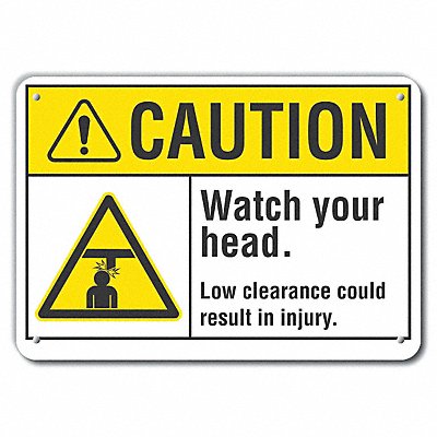 Caution Sign 14 W 10 H 0.055 Thick