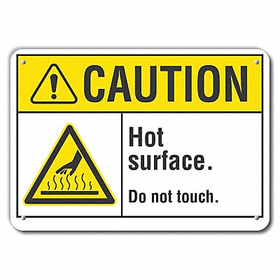 Caution Sign 14 W 10 H 0.055 Thick