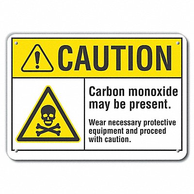 Caution Sign 14 W 10 H 0.055 Thick