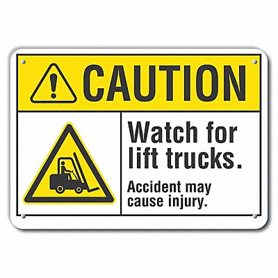 Caution Sign 14 W 10 H 0.055 Thick