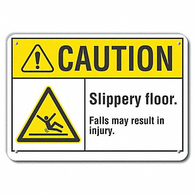 Caution Sign 14 W 10 H 0.055 Thick