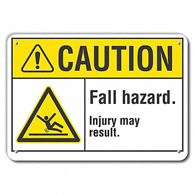 Caution Sign 14 W 10 H 0.055 Thick