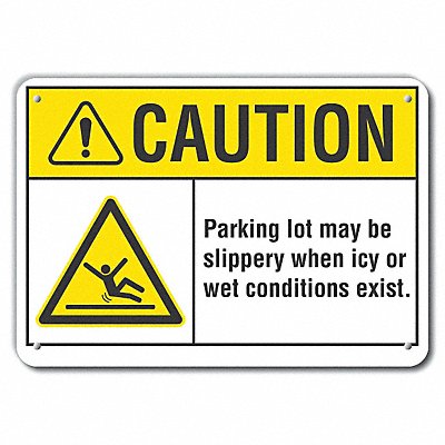 Caution Sign 14 W 10 H 0.055 Thick