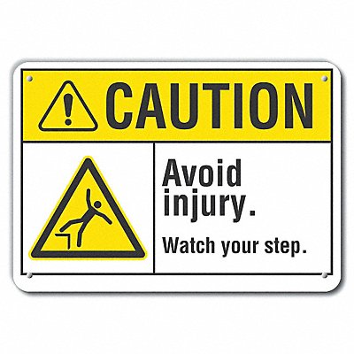 Caution Sign 14 W 10 H 0.055 Thick