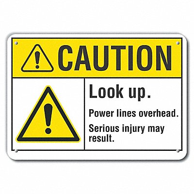 Caution Sign 14 W 10 H 0.055 Thick