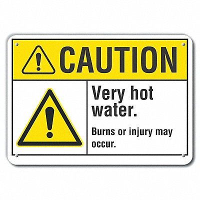Caution Sign 14 W 10 H 0.055 Thick