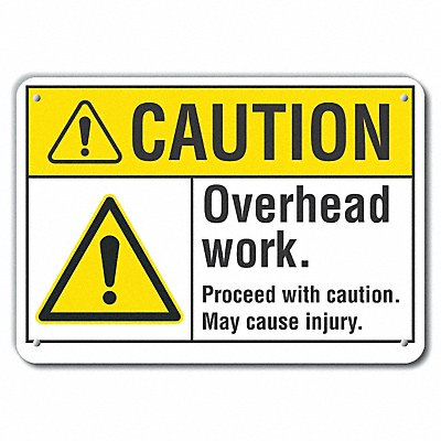 Caution Sign 14 W 10 H 0.055 Thick