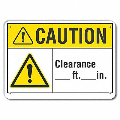 Caution Sign 14 W 10 H 0.055 Thick