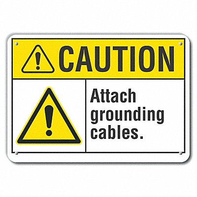 Caution Sign 14 W 10 H 0.055 Thick