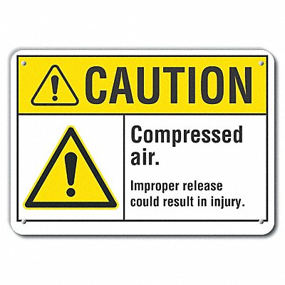 Caution Sign 14 W 10 H 0.055 Thick
