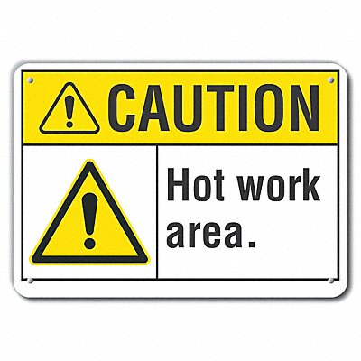 Caution Sign 14 W 10 H 0.055 Thick