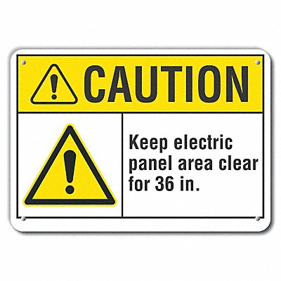 Caution Sign 14 W 10 H 0.055 Thick