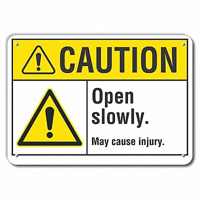 Caution Sign 14 W 10 H 0.055 Thick