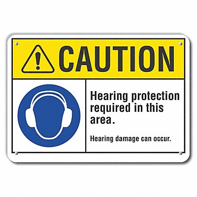 Caution Sign 14 W 10 H 0.055 Thick