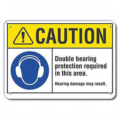 Caution Sign 14 W 10 H 0.055 Thick