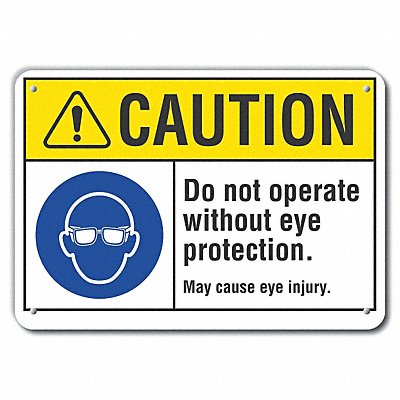 Caution Sign 14 W 10 H 0.055 Thick