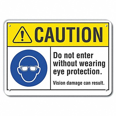 Caution Sign 14 W 10 H 0.055 Thick