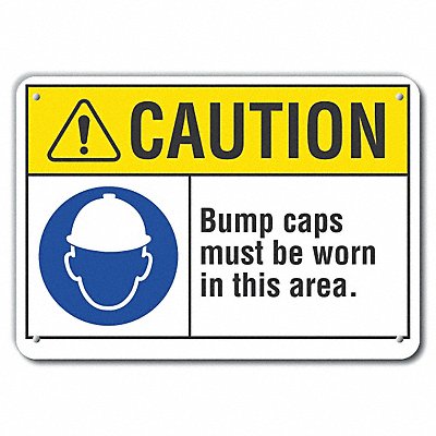 Caution Sign 14 W 10 H 0.055 Thick