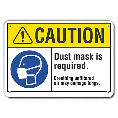 Caution Sign 14 W 10 H 0.055 Thick