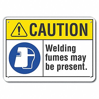 Caution Sign 14 W 10 H 0.055 Thick
